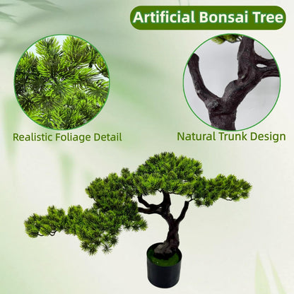 6FT Artificial Bonsai Tree in Pot – Large Realistic Cedar Tree Faux Pine Plant for Home & Office Decor, Hotel Lobby Entryway Greenery