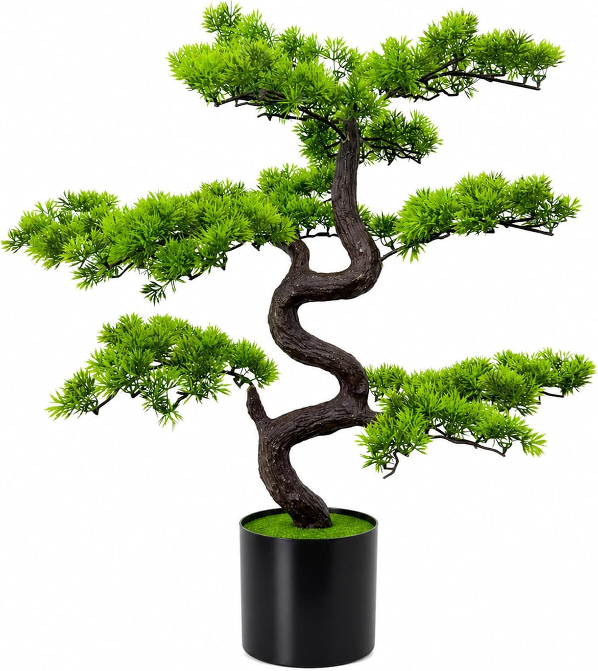 6FT Artificial Bonsai Tree in Pot – Large Realistic Cedar Tree Faux Pine Plant for Home & Office Decor, Hotel Lobby Entryway Greenery