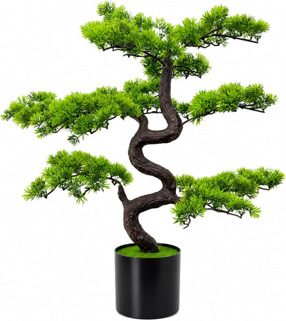 6FT Artificial Bonsai Tree in Pot – Large Realistic Cedar Tree Faux Pine Plant for Home & Office Decor, Hotel Lobby Entryway Greenery