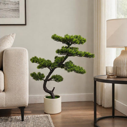 6FT Artificial Bonsai Tree in Pot – Large Realistic Cedar Tree Faux Pine Plant for Home & Office Decor, Hotel Lobby Entryway Greenery