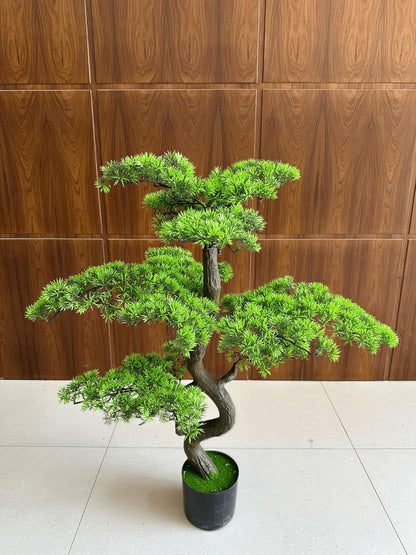 6FT Artificial Bonsai Tree in Pot – Large Realistic Cedar Tree Faux Pine Plant for Home & Office Decor, Hotel Lobby Entryway Greenery