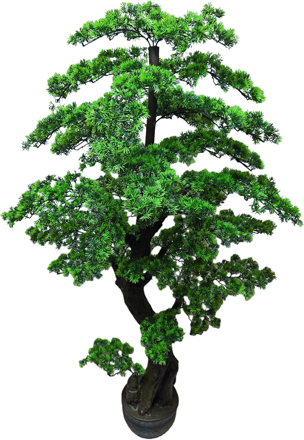6FT Artificial Bonsai Tree in Pot – Large Realistic Cedar Tree Faux Pine Plant for Home & Office Decor, Hotel Lobby Entryway Greenery