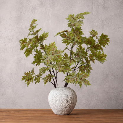 32in 3 Pcs Artificial Fall Maple Leaves Branches Faux Fake Fall Leaf Stems