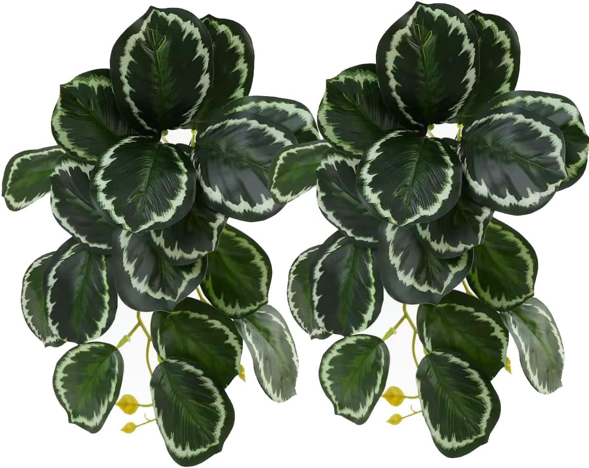Reptile Plants for Terrarium, Hanging with Suction Cup,Tank Decor