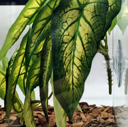 Reptile Plants for Terrarium, Hanging with Suction Cup,Tank Decor
