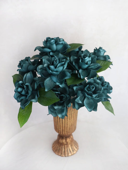 Artificial Flowers 25pcs White Gardenias with Stems for DIY Wedding Bouquets Floral Arrangement Table Centerpieces Baby Shower Party Home Decorations