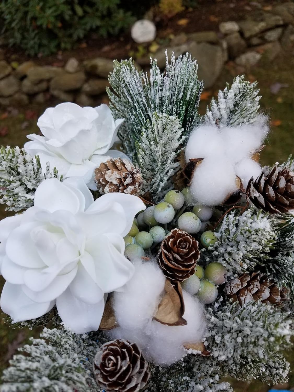 Artificial Flowers 25pcs White Gardenias with Stems for DIY Wedding Bouquets Floral Arrangement Table Centerpieces Baby Shower Party Home Decorations