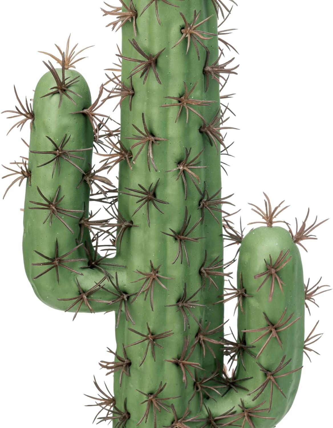 MyGift 16 Inch Faux Saguaro Cactus Plant Cement Planter Southwest Decor