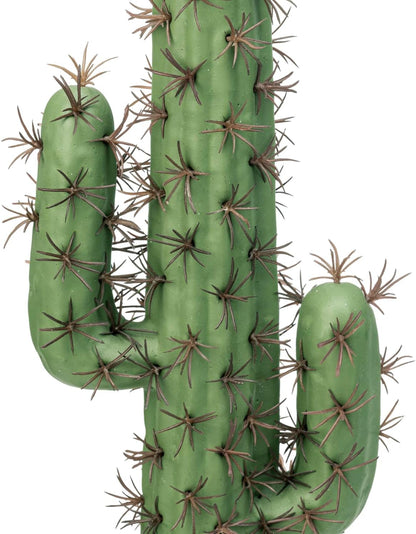 MyGift 16 Inch Faux Saguaro Cactus Plant Cement Planter Southwest Decor