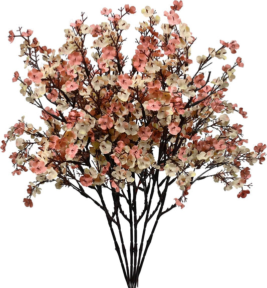 6 Bundles Artificial Dusty Blue Baby’s Breath Flowers