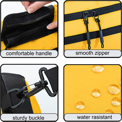 Gym Duffle Bags Gym Bag for Men Travel Duffle Bag With Shoe Compartment Wet Pocket Sports Duffle Bag Weekender Overnight Backpack (Yellow)
