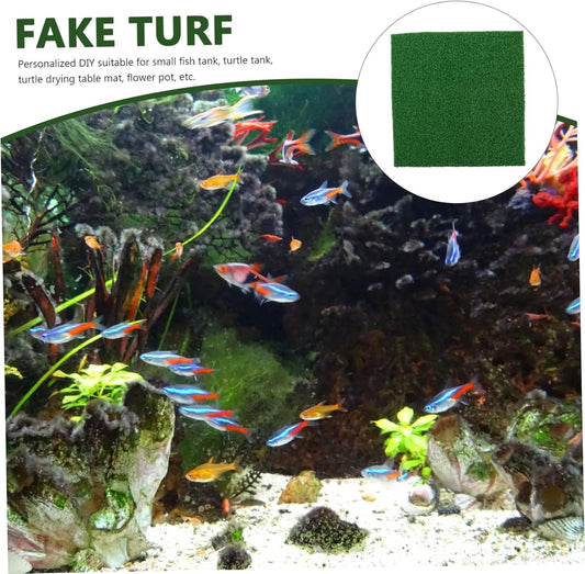 Artificial Grass Outdoor Turtle Basking Mat Reptile Terrarium Decor Durable Plastic