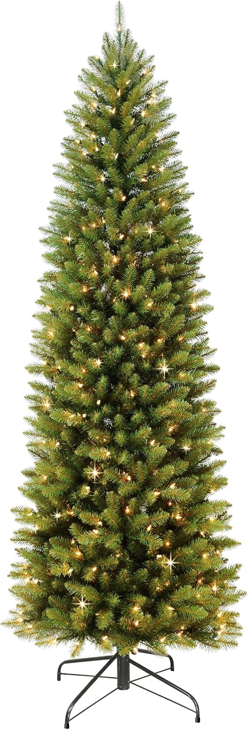 7.5ft Pre-Lit Fraser Fir Pencil Christmas Tree
