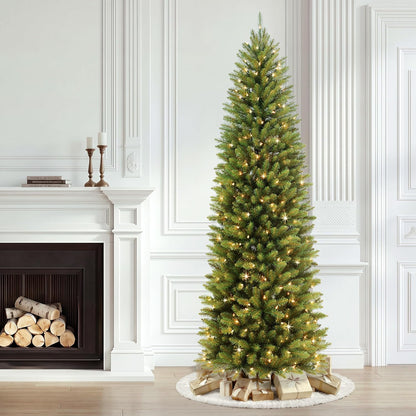 7.5ft Pre-Lit Fraser Fir Pencil Christmas Tree