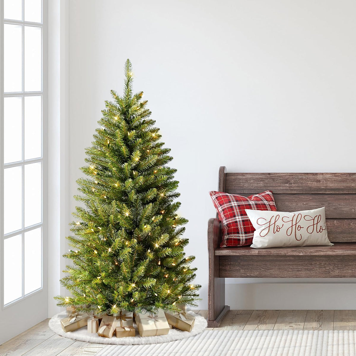 7.5ft Pre-Lit Fraser Fir Pencil Christmas Tree