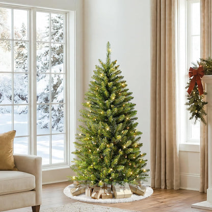 7.5ft Pre-Lit Fraser Fir Pencil Christmas Tree