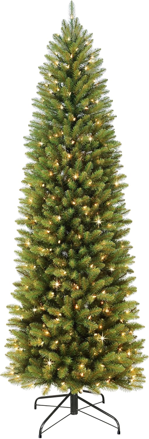 7.5ft Pre-Lit Fraser Fir Pencil Christmas Tree