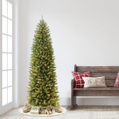 7.5ft Pre-Lit Fraser Fir Pencil Christmas Tree