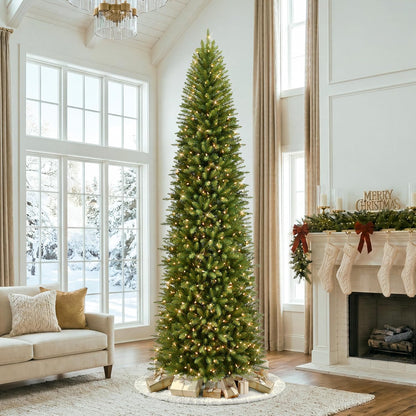 7.5ft Pre-Lit Fraser Fir Pencil Christmas Tree