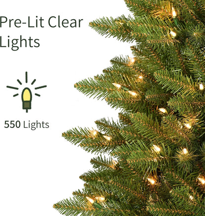 7.5ft Pre-Lit Fraser Fir Pencil Christmas Tree