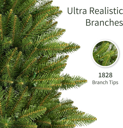 7.5ft Pre-Lit Fraser Fir Pencil Christmas Tree