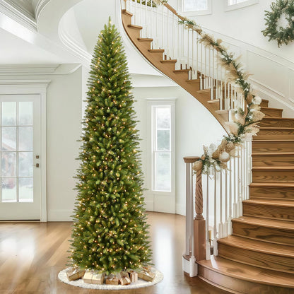7.5ft Pre-Lit Fraser Fir Pencil Christmas Tree
