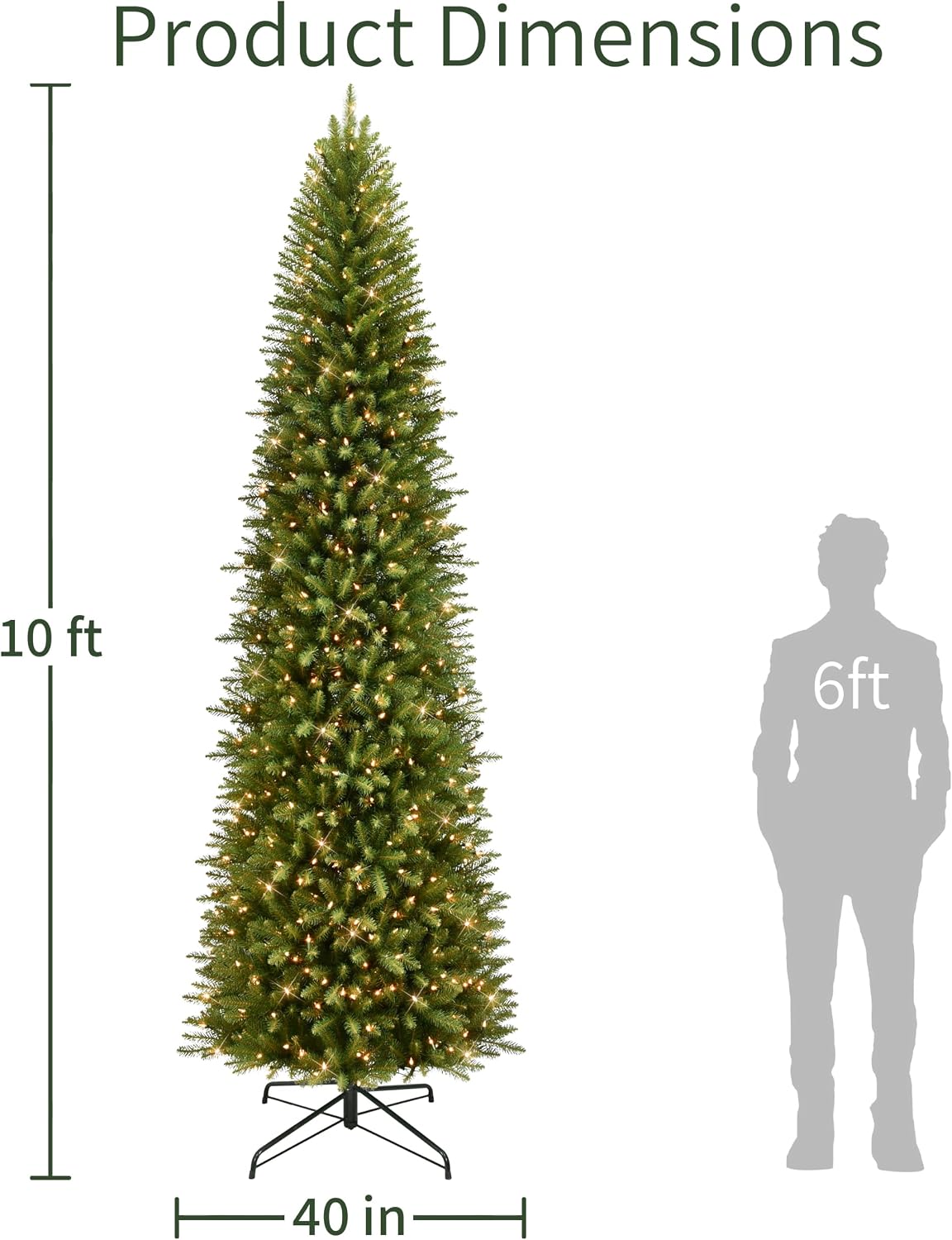 7.5ft Pre-Lit Fraser Fir Pencil Christmas Tree