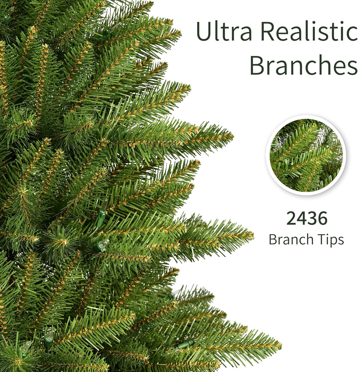7.5ft Pre-Lit Fraser Fir Pencil Christmas Tree