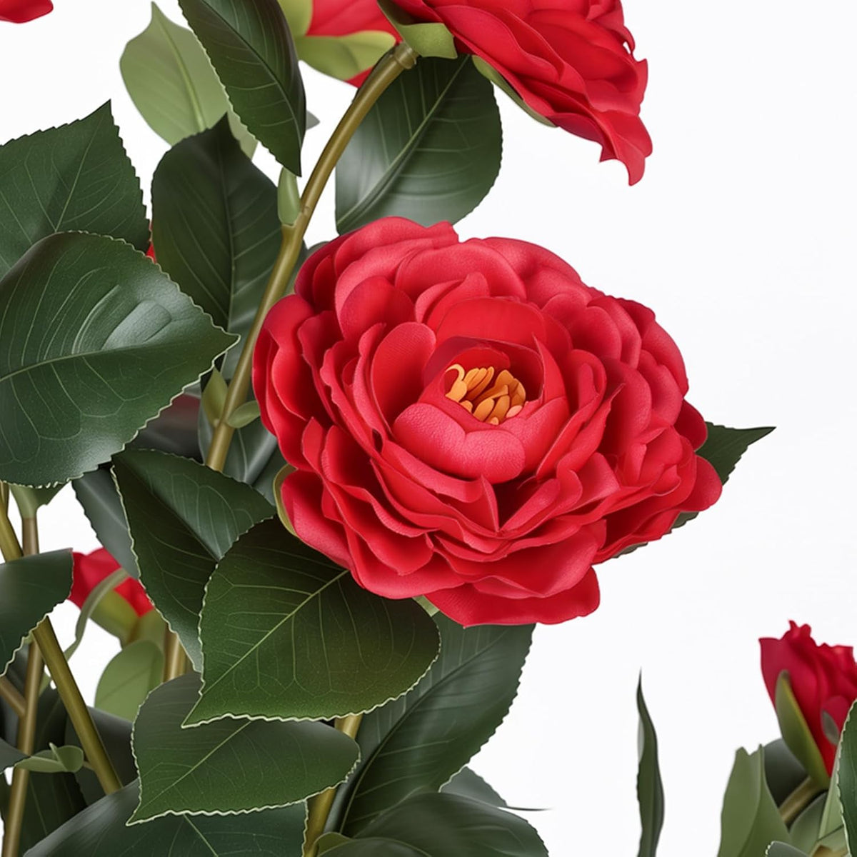 Rubber Tree 4.6 FT Artificial Magnolia Tree in Planter Pot, Faux Plants Indoor Faux Floor Plant Artificial Plants with 7 Pcs Calla Lily Flowers for Home Office Living Room Decor Indoor