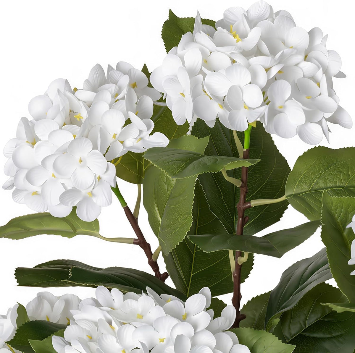 Rubber Tree 4.6 FT Artificial Magnolia Tree in Planter Pot, Faux Plants Indoor Faux Floor Plant Artificial Plants with 7 Pcs Calla Lily Flowers for Home Office Living Room Decor Indoor