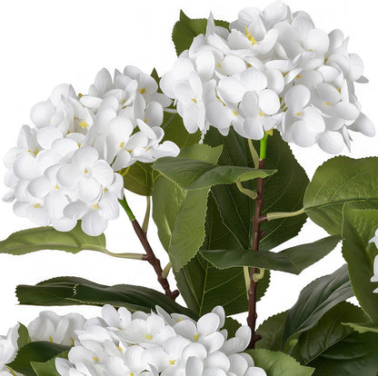 Rubber Tree 4.6 FT Artificial Magnolia Tree in Planter Pot, Faux Plants Indoor Faux Floor Plant Artificial Plants with 7 Pcs Calla Lily Flowers for Home Office Living Room Decor Indoor