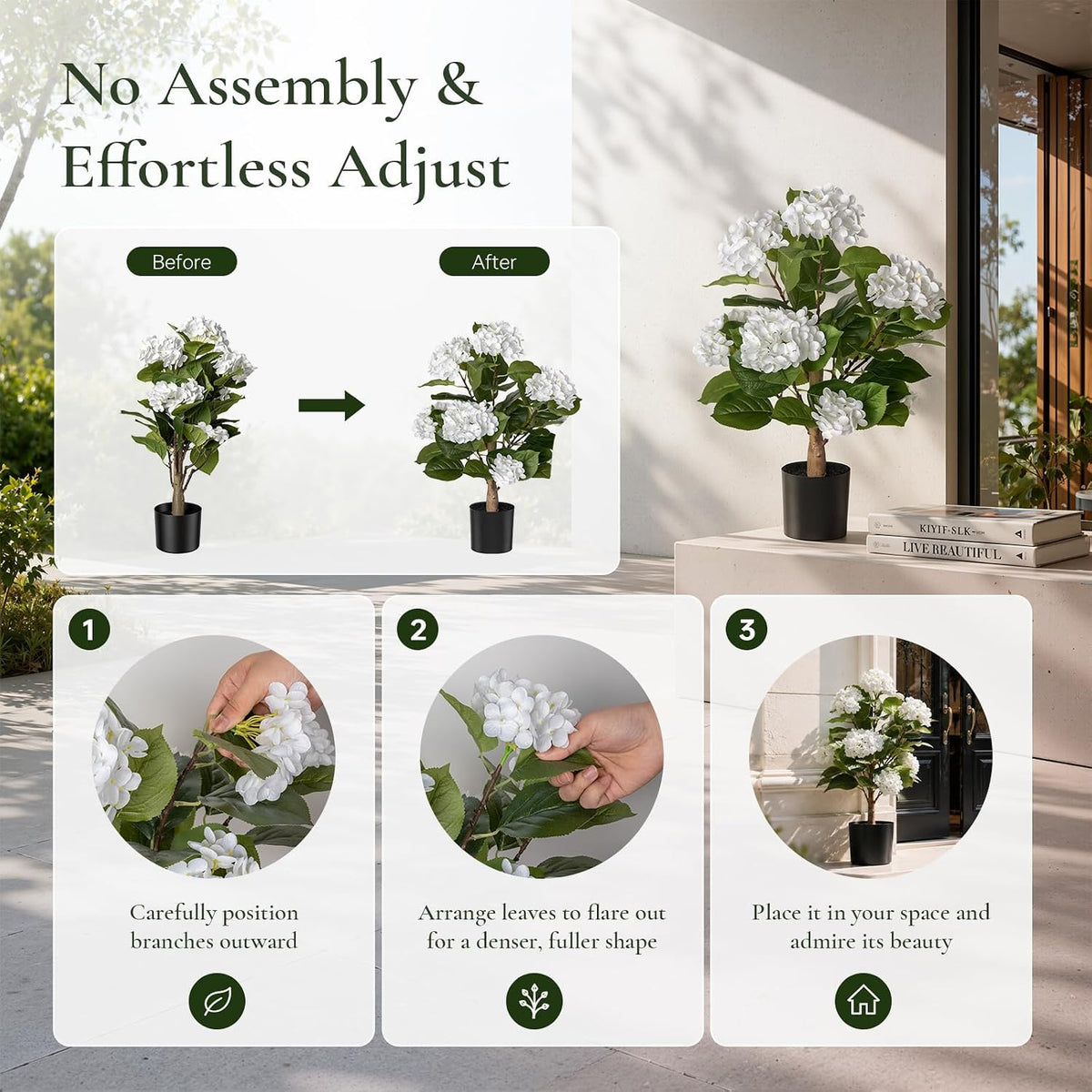 Rubber Tree 4.6 FT Artificial Magnolia Tree in Planter Pot, Faux Plants Indoor Faux Floor Plant Artificial Plants with 7 Pcs Calla Lily Flowers for Home Office Living Room Decor Indoor