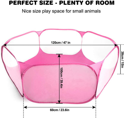 Guinea Pig Cage Rabbit Cage Indoor with Mat Playpen Perfect Size for Small Animal Pet Play Pen Easy to Clean Exercise Yard Fence Portable Tent for Hamsters, Chinchillas, Hedgehog, Puppy, Cats