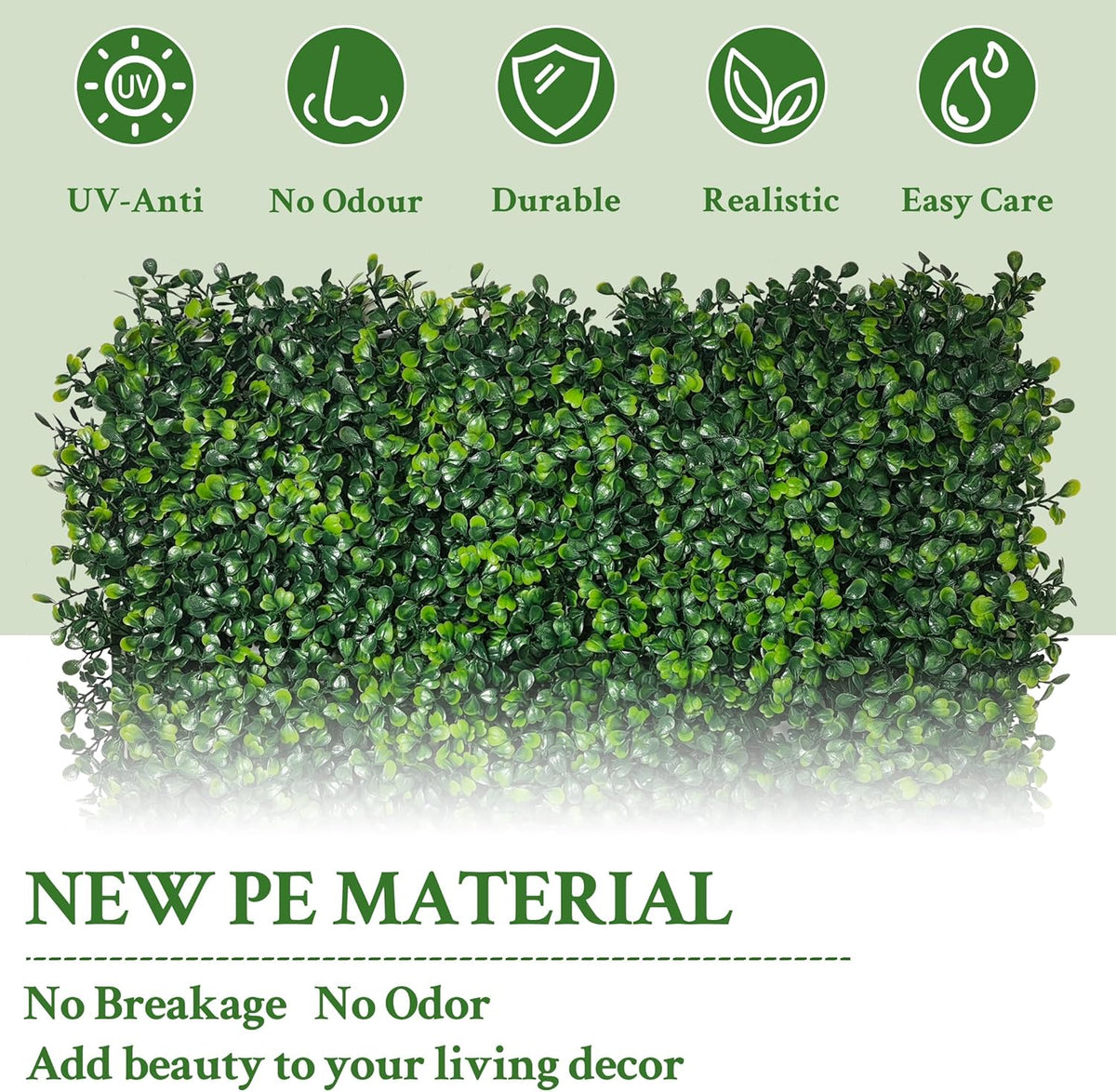 Artificial Ivy Privacy Fence Screen, 48"x120" (40 SQFT) 4-Layer Leaf