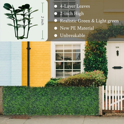 Artificial Ivy Privacy Fence Screen, 48"x120" (40 SQFT) 4-Layer Leaf