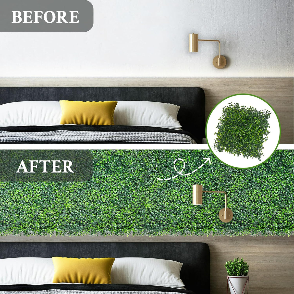 Artificial Ivy Privacy Fence Screen, 48"x120" (40 SQFT) 4-Layer Leaf