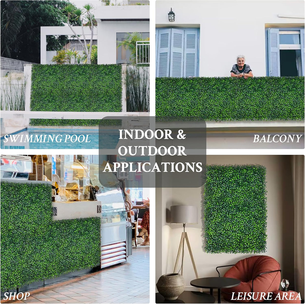 Artificial Ivy Privacy Fence Screen, 48"x120" (40 SQFT) 4-Layer Leaf