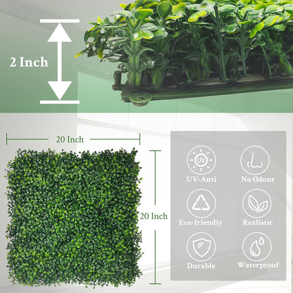 Artificial Ivy Privacy Fence Screen, 48"x120" (40 SQFT) 4-Layer Leaf