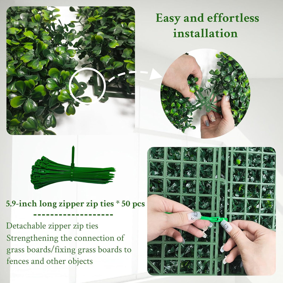 Artificial Ivy Privacy Fence Screen, 48"x120" (40 SQFT) 4-Layer Leaf