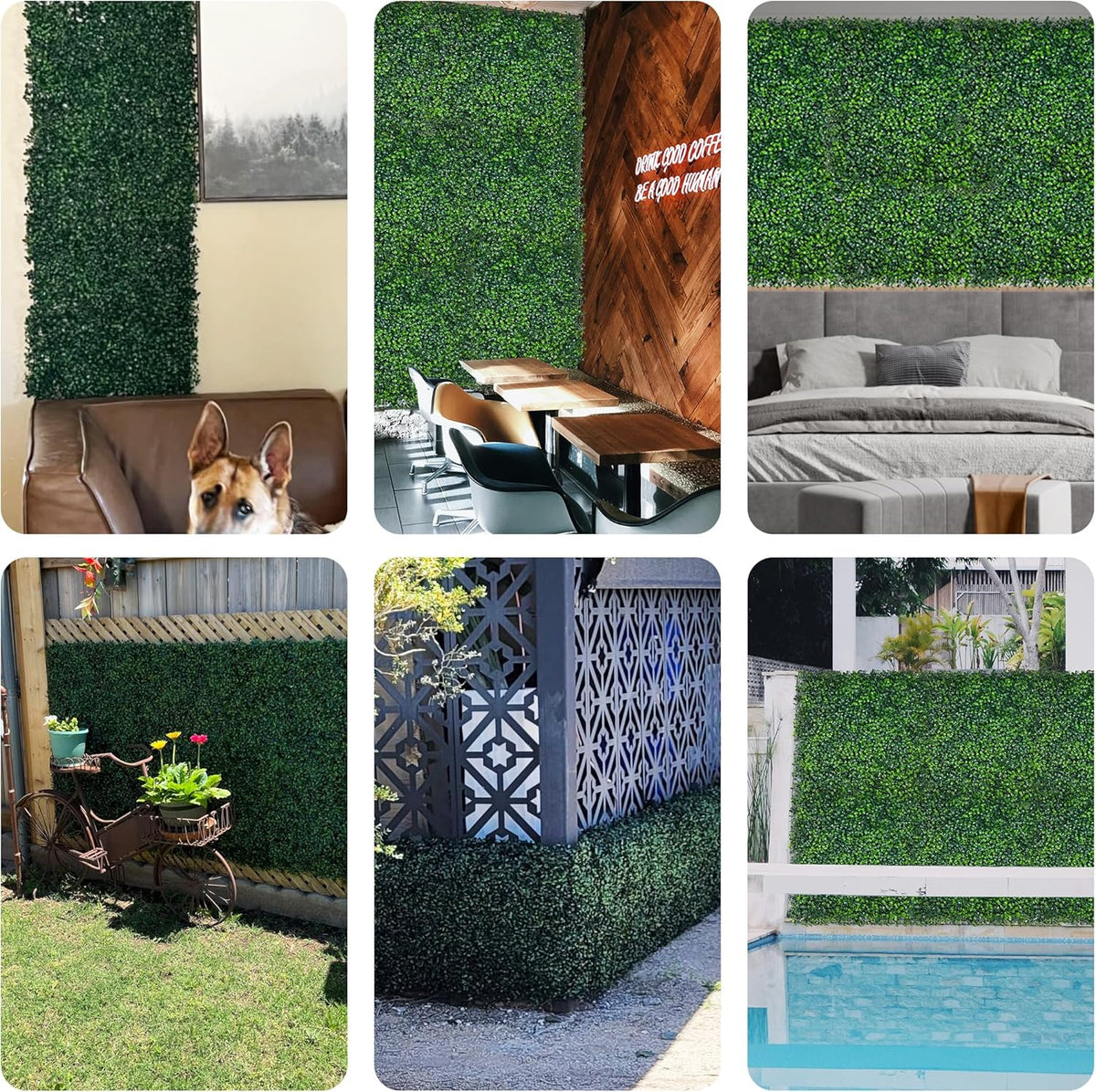 Artificial Ivy Privacy Fence Screen, 48"x120" (40 SQFT) 4-Layer Leaf