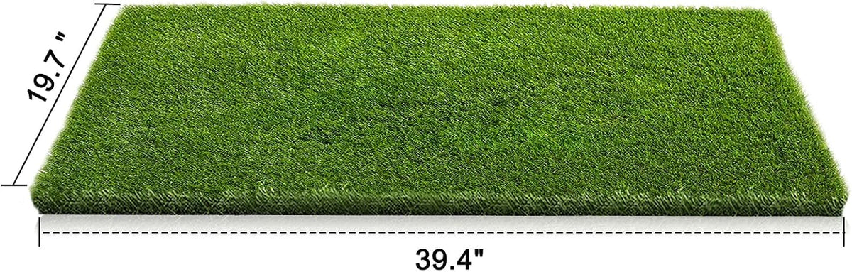 Artificial Grass, 39.4" x 19.7" Reusable Grass Patch for Dogs, Fake Grass Mat for Balcony/Indoor/Outdoor, Washable Pet Training Turf with Drainage Holes, Easy to Clean