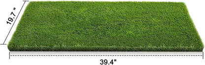 Artificial Grass, 39.4" x 19.7" Reusable Grass Patch for Dogs, Fake Grass Mat for Balcony/Indoor/Outdoor, Washable Pet Training Turf with Drainage Holes, Easy to Clean