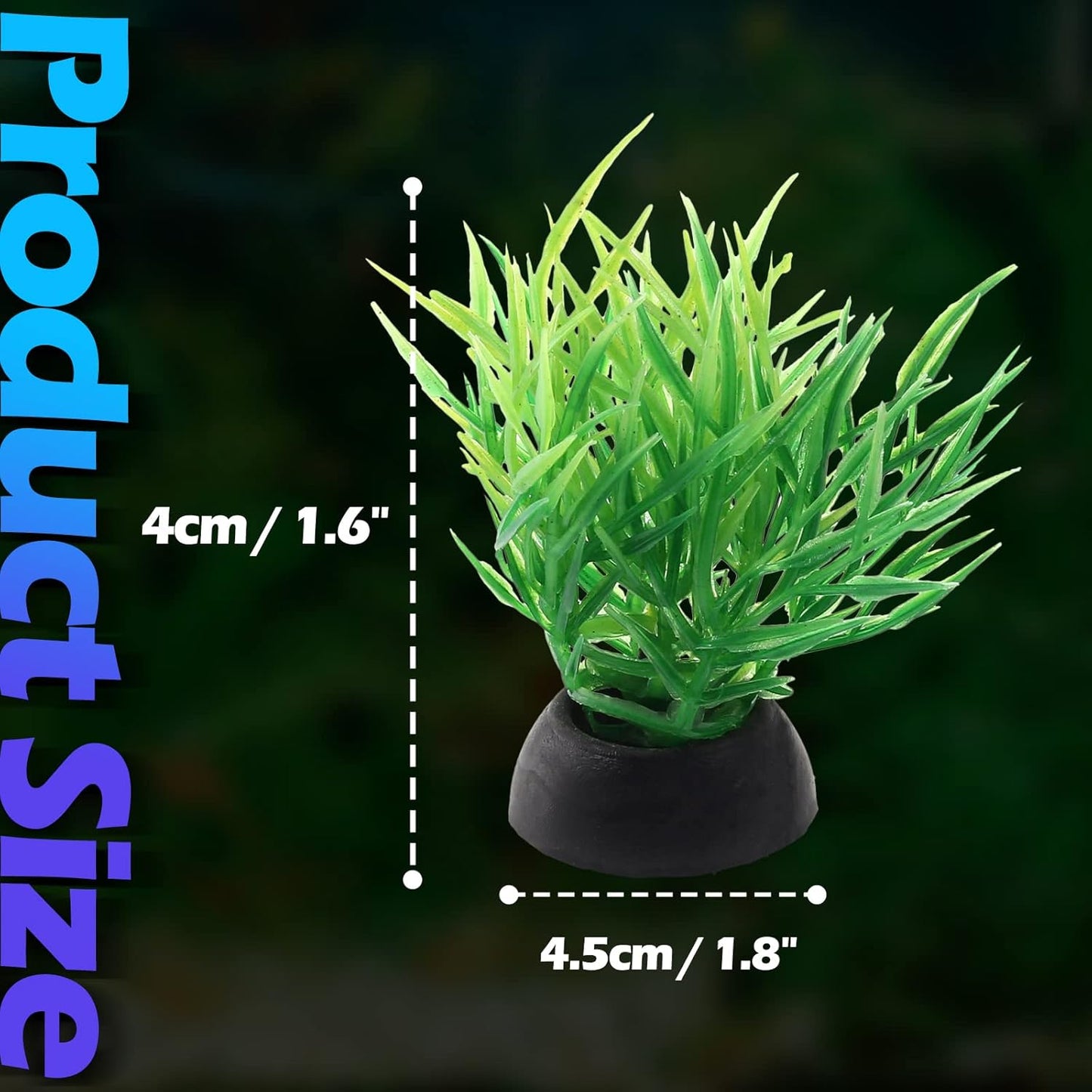 Green Aquarium Plant Ornaments, Artificial Water Plants, Lifelike Plastic Fish Tank Foreground Grass, Water Tank Decorations (10Pcs)