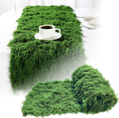 Artificial Green Moss Mat for Decoration Carpet Grass Wall, 11.81×78.74 inch Natural Decorative for Plants Indoor with Base Fabric, Artificial Moss Mat Suitable for DIY 0.3×2m