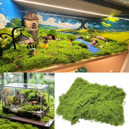 Artificial Green Moss Mat for Decoration Carpet Grass Wall, 11.81×78.74 inch Natural Decorative for Plants Indoor with Base Fabric, Artificial Moss Mat Suitable for DIY 0.3×2m