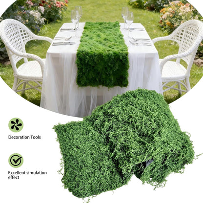 Artificial Green Moss Mat for Decoration Carpet Grass Wall, 11.81×78.74 inch Natural Decorative for Plants Indoor with Base Fabric, Artificial Moss Mat Suitable for DIY 0.3×2m