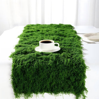Artificial Green Moss Mat for Decoration Carpet Grass Wall, 11.81×78.74 inch Natural Decorative for Plants Indoor with Base Fabric, Artificial Moss Mat Suitable for DIY 0.3×2m