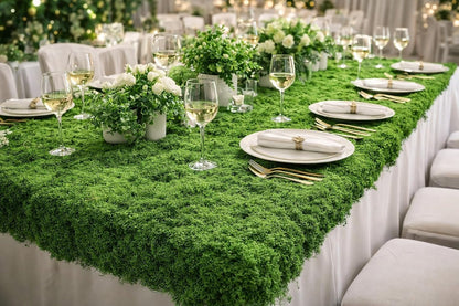 Artificial Green Moss Mat for Decoration Carpet Grass Wall, 11.81×78.74 inch Natural Decorative for Plants Indoor with Base Fabric, Artificial Moss Mat Suitable for DIY 0.3×2m