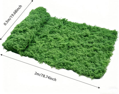 Artificial Green Moss Mat for Decoration Carpet Grass Wall, 11.81×78.74 inch Natural Decorative for Plants Indoor with Base Fabric, Artificial Moss Mat Suitable for DIY 0.3×2m