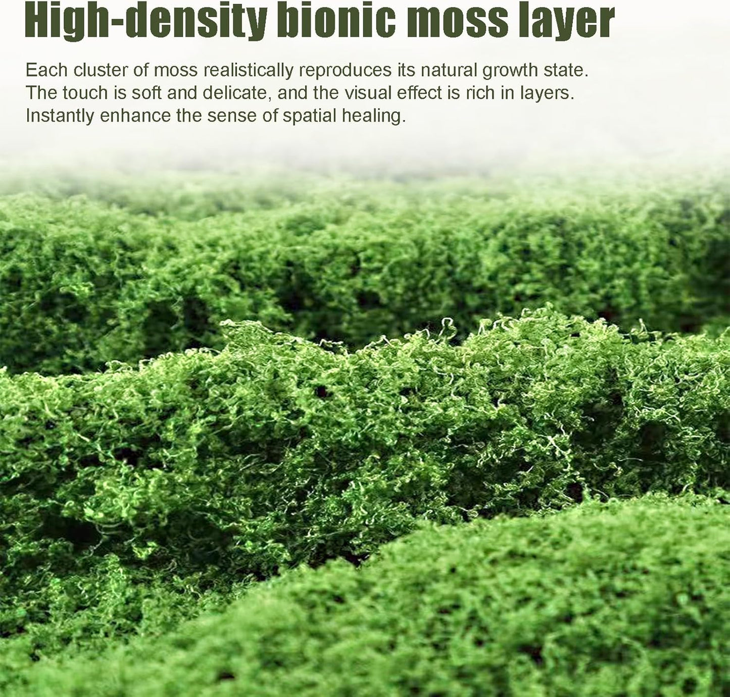 Artificial Green Moss Mat for Decoration Carpet Grass Wall, 11.81×78.74 inch Natural Decorative for Plants Indoor with Base Fabric, Artificial Moss Mat Suitable for DIY 0.3×2m